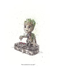 Image 3 of Big Groot Baby Groot Art Print Selection 