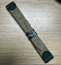 Image 2 of Green Canvas & Shell Cordovan Watch Strap