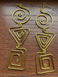 Image 1 of Swirl And Shaped Earrings