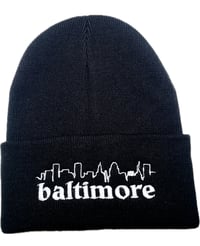 Baltimore Skyline Beanie black/white