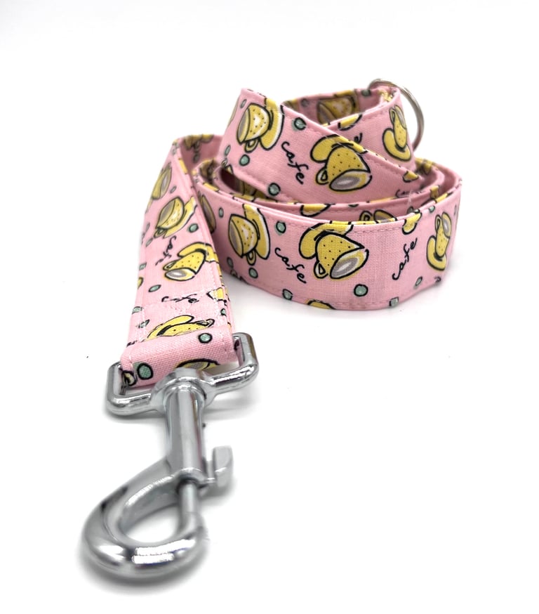 Pink Coffee Cup Leash