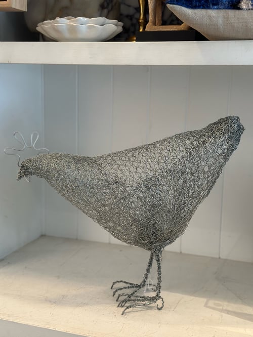 Image of Wire Chicken Sculpture 