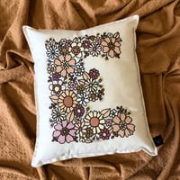 Image 1 of Just Floral Large Initial Cushion 