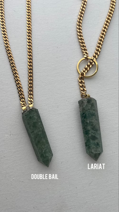 Image of MARY • 4/20 Green Quartz Necklace
