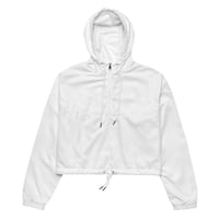 Image 3 of White Women’s cropped windbreaker