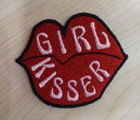 Girl kisser iron on patch 