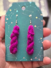 Yarn skein earrings