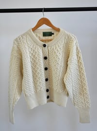 Image 1 of Cropped Aran Cardigan - Made in Ireland