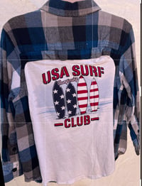 Children’s Blue/White Flannel Shirt USA Surf Club