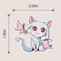Image 2 of Kawaii Contract Maker Kyubey Vinyl Sticker - 2 Inch