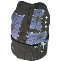 Image 4 of “GNARLY SPIDER #1” Custom Punk Beanie