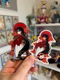 Image 1 of Akai-tsuki enamel pin + sticker 