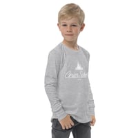 Image 2 of Youth long sleeve tee with white screenprint Grier logo