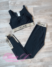 Black Stirrup Leggings Set