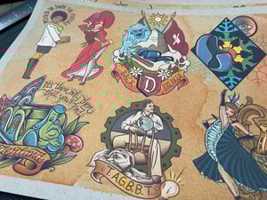 Image of 16 Sheets Traditional Disney Inspired Flash A (Standard Card Stock)