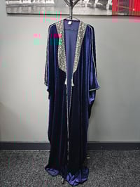 Image 8 of Tatreeze Velvet Abaya Green/Red/Navy (Made in Jordan) copy