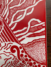 Image 3 of 'The Pattern Keeper' Limited Red Colorway Screenprint