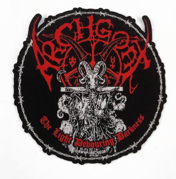 Image of Archgoat- The Light Devouring Darkness Small Woven Patch