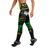 BOSSFITTED Black Yellow and Green AOP Yoga Leggings