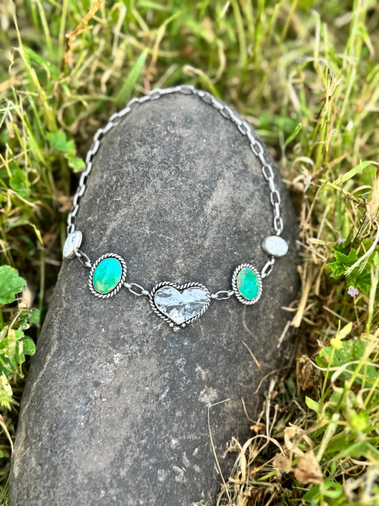 Image of Kingman & White Buffalo Choker/short necklace