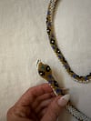 1920 Turkish trench art hand beaded snake wrap around necklace