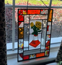 Image 4 of Stained Glass Cone Vase Panel