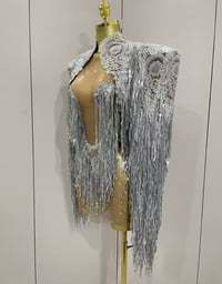 Image 4 of Gala Crystal fringe Dress/Jacket Set