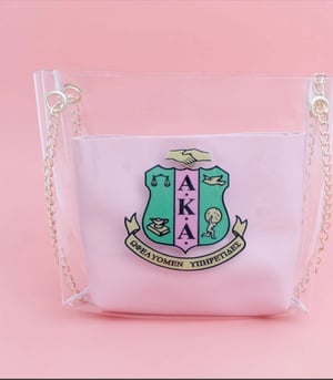 Image of Shoulder Bag Pink Aka Sorority Purse For Women