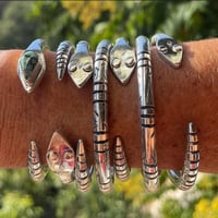 Image 5 of Ride the Sky Sterling Silver 2ga Plain Head Snake Cuff 6.5”-7”