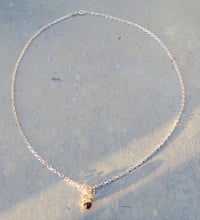 Image 7 of Handmade Sterling Silver Garnet Bullet Point Pendant 