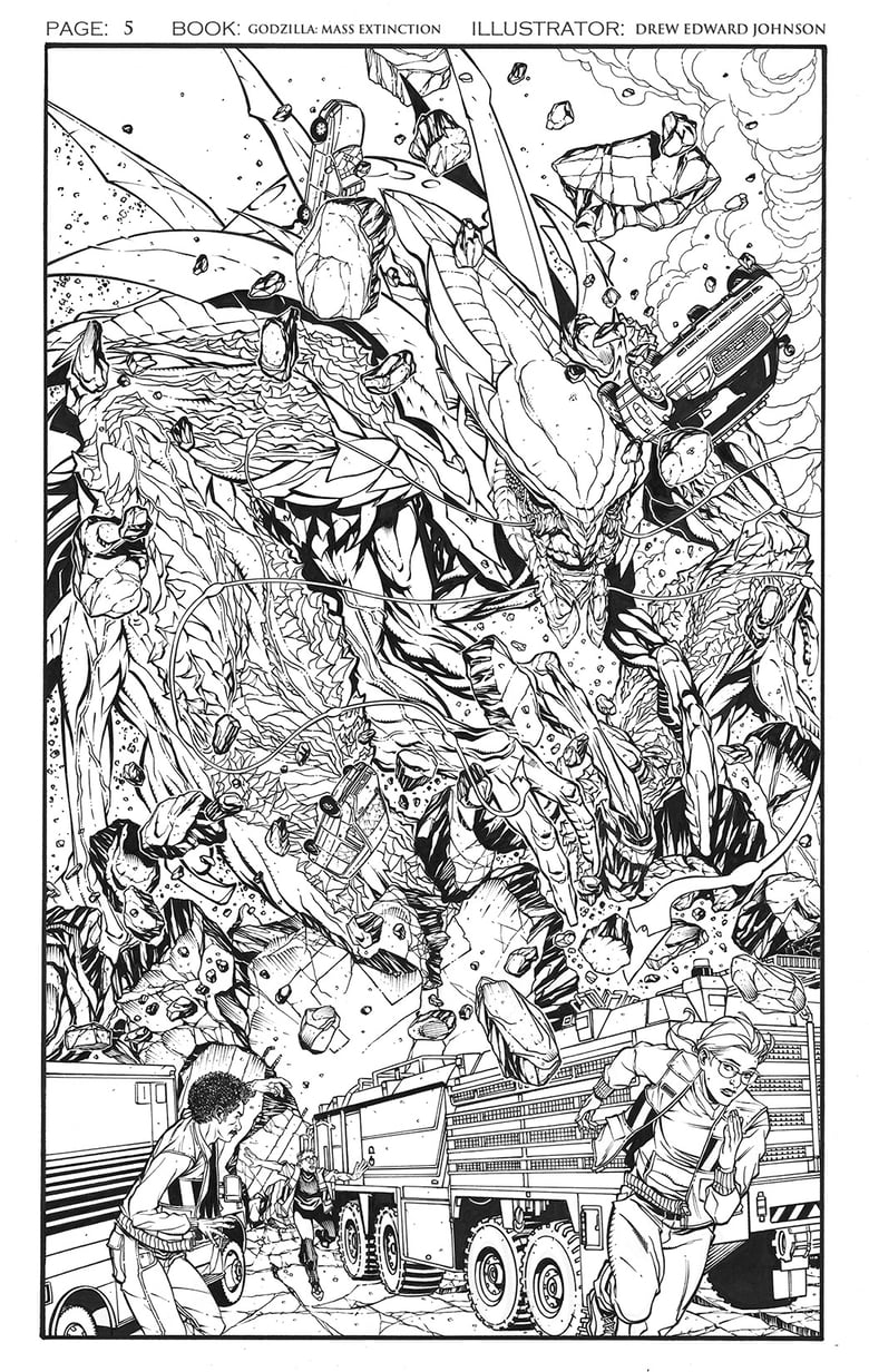 Image of GODZILLA: AFTERSHOCK Page 5 First Appearance of MUTO PRIME, GINSHIN MUSHI