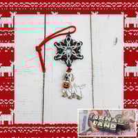 Spooky Santa Paws Snowflake Ornament