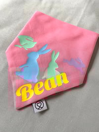 Image 4 of Personalised Easter Bunny Dog Bandana