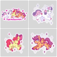 MLP G4 The Cutie Mark Crusaders Star Stickers