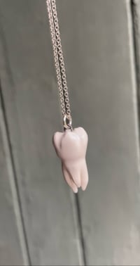 Porcelain Tooth pendant 