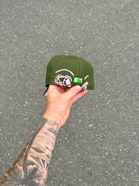 Image 5 of PINK BRIM OLIVE HOUSTON ASTROS CUSTOM FITTED  CAP