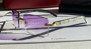 Image of AUTHENTIC CARTIER CT0286O 003 - [MIXED HORN] CUSTOM LENS 004