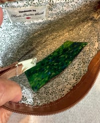Image 2 of Light green quilted zipper pouch 