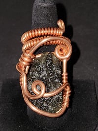 Adjustable Moldavite Ring #1, Czech Republic