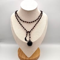 Image 2 of Red Jasper Sun & Moon Wrap Necklace