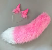 Image 1 of Pink Fox Tail Set 