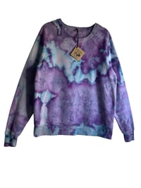 Image 6 of L Ladies/Junior's Sweatsuit Set in Purple Haze Ice Dye