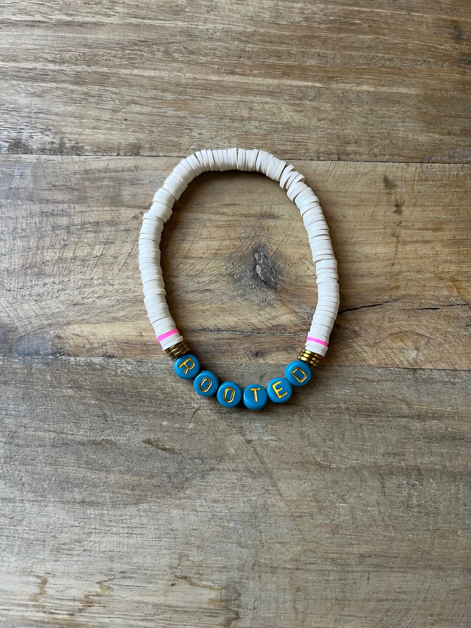 Image of Tan & Blue ROOTED bracelet