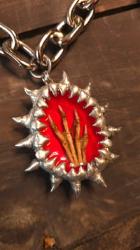 Image 4 of Rabbit claw red statement necklace