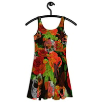 Image 2 of WICKED&WILD Skull & Roses Skater Dress