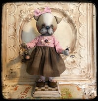 Image 1 of Tilly the Folk Art Puppy Dog spring doll 