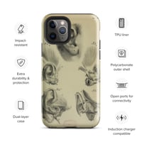 Image 4 of Vintage Book Page Anatomical Illustration Human Ear Tough Case for iPhone®