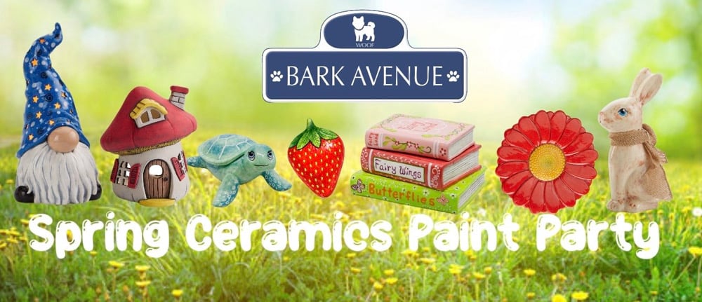 Image of Spring Ceramics Paint Party 3/22 Bark Avenue, LLC Lowell, MA