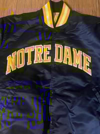 Image 2 of Notre Dame Vintage Satin Bomber (L)