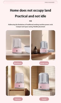 Image 22 of Mini Laundry Cup 1L Wireless Portable Underwear&Socks Automatic Washing Machine Rechargeable